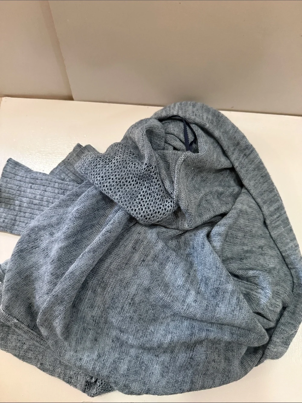 Lulu Lemon Calm & Collected Wrap Lightweight Heathered Open Cardigan in Blue